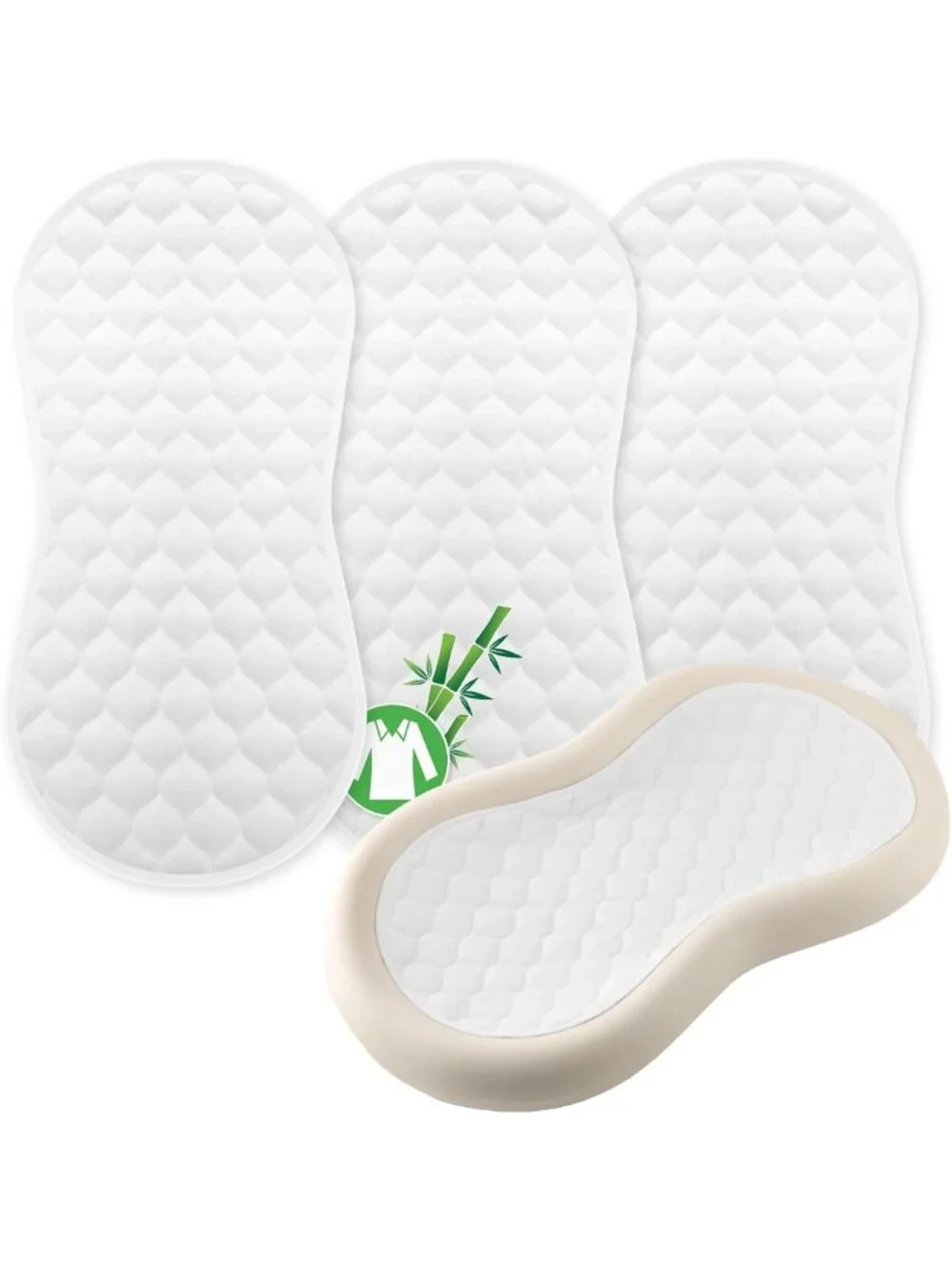 Thicker Organic Baby Changing Pad Liners 3-Pack | Waterproof, Soft, Absorbent